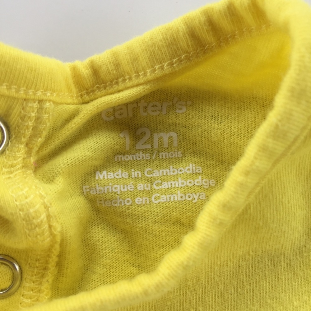 👛[Carter's] Yellow Onesie with Ruffles - Picture 3 of 6